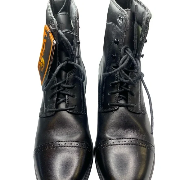 Ariat Black Leather Women's Combat Riding Boots - Picture 7 of 9